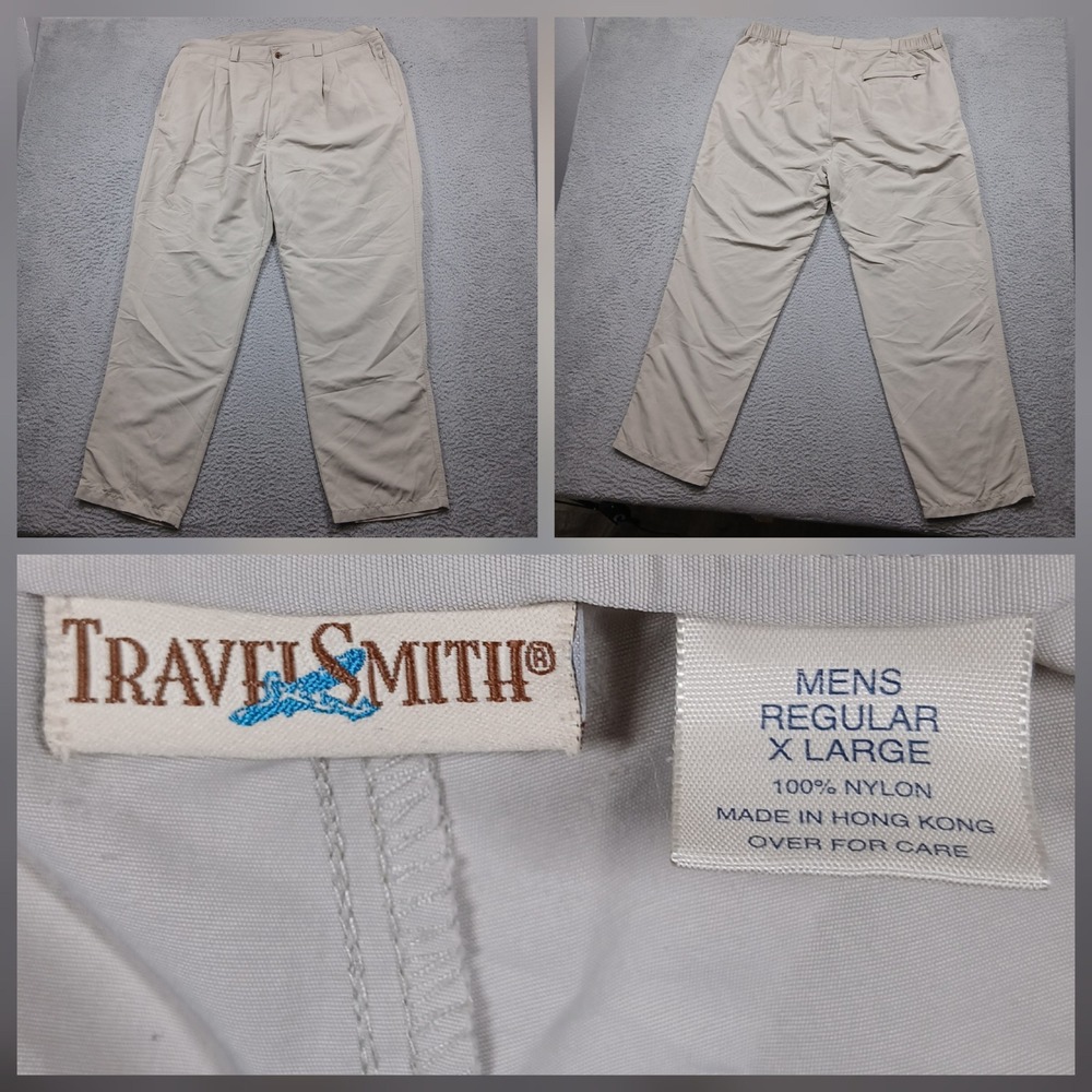 Travis Smith Men's Nylon‎ Pants Regular XL Beige Outdoor Travel